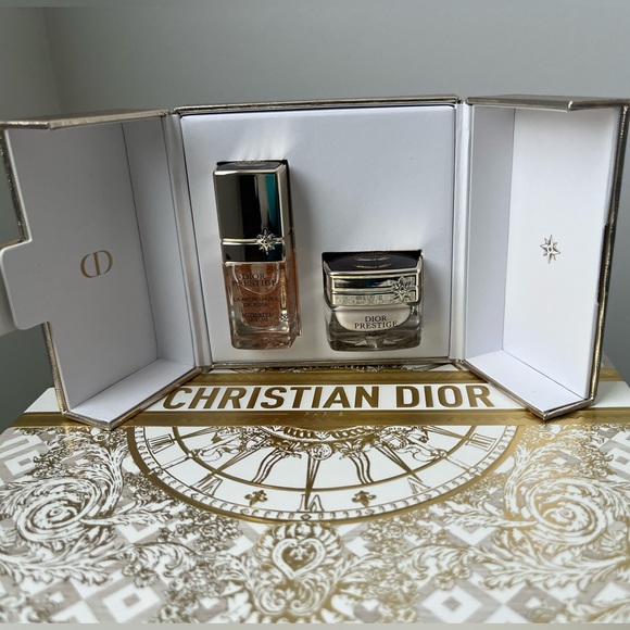 Authentic Dior Prestige La Crème and L'Huile de Rose Serum Set
